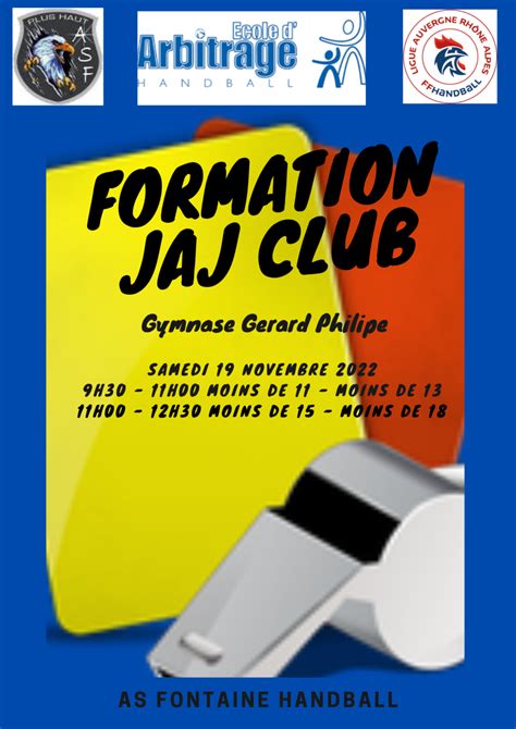 AS Fontaine Handball Formation JAJ Club 19 Novembre 2022