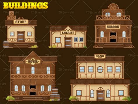 Wild West Platformer Tileset Game Art 2d 52 Off