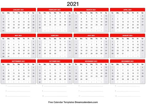 2021 Calendar With Week Numbers Printable Free