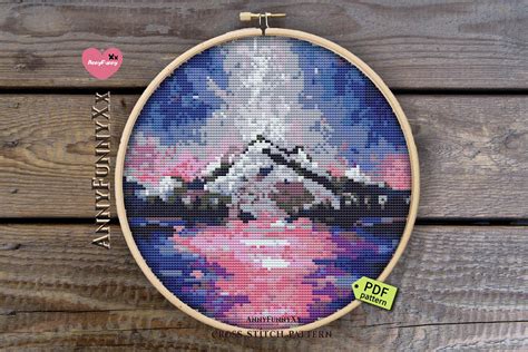 Mountain Cross Stitch Pattern Pdf Galaxy Graphic By Annyfunnyxx