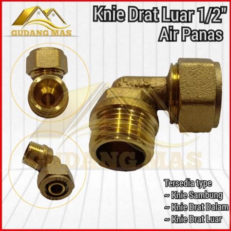 Jual Knie Drat Luar Air Panas 1 2 Sambungan Air Panas Kuningan