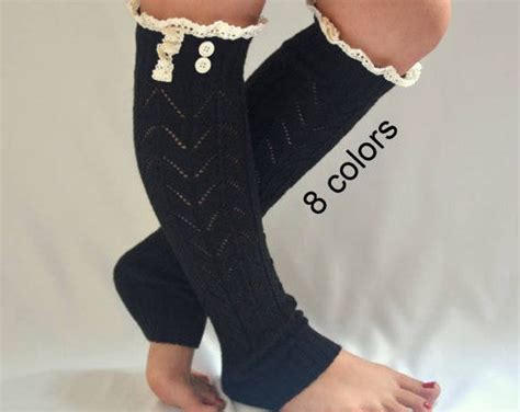 Leg Warmers Womensblack Leg Warmersplus Sizeknit Lace Socksover The