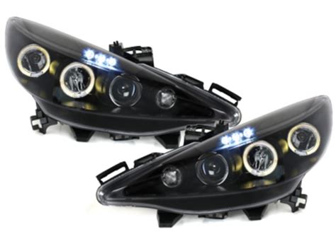 Headlights Suitable For Peugeot Angel Eyes Halo Rims