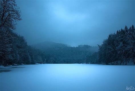 Nature Ice Night Lake Surface Frozen Hd Wallpaper Pxfuel