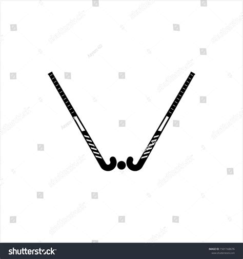 Hockey Stick Icon Hockey Sport Accessories Stock Vector Royalty Free