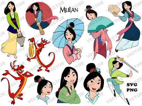 Mulan Svg Bundle Mushu Svg Vinyl Files Silhouette Vector Etsy Uk The