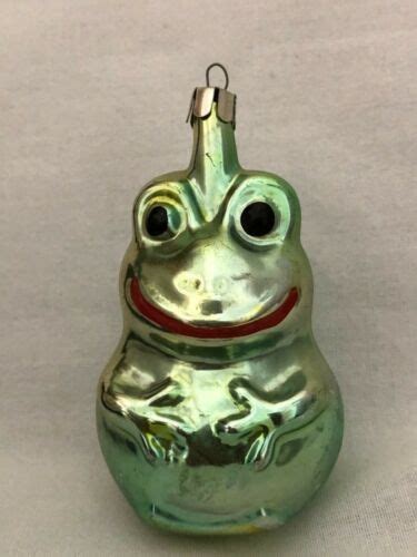 ANTIQUE VINTAGE RUSSIAN GLASS CHRISTMAS ORNAMENT FUNNY FROG RARE ...