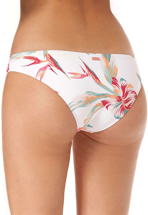 Roxy Lahaina Bay Bikini Bottom Bright White Tropic Call Ab