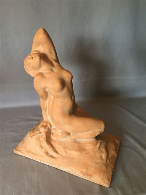 Proantic Terracotta Naked Woman Signed Genarelli