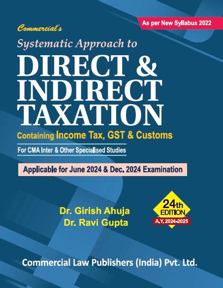 Commercial S Systematic Approach To Direct Indirect Taxation