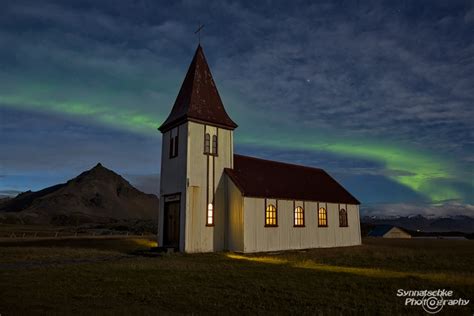 Church In Hellnar Northern Lights Iceland Europe Synnatschke