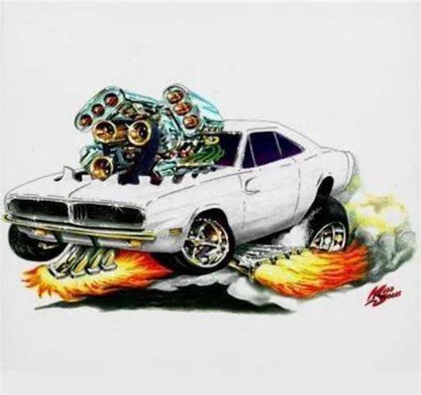 Dodge Charger Cartoon Car Drawing Art Cars Cool Car Drawings