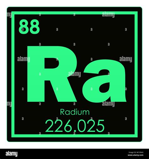 Radium Chemische Element Periodensystem Wissenschaft Symbol