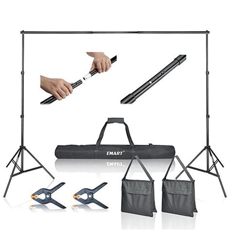 Emart Backdrop Stand X Ft Wxh Photo Studio Adjustable Background