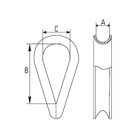 Cosse coeur zingué 14mm UNIVERSEL WT14