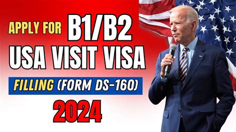 How To Apply Usa Visitor Visa In 2024 B1 B2 Visa Ds 160 Form