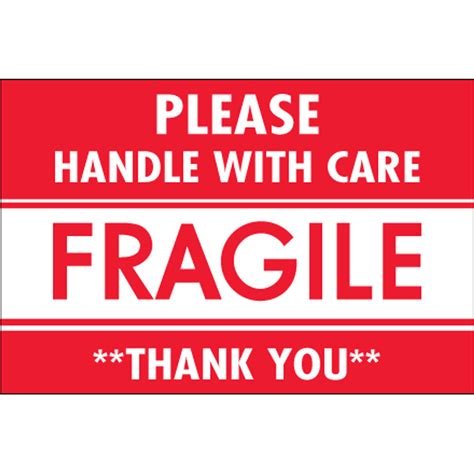 2 X 3 Please Handle With Care Fragile Labels Roll 500