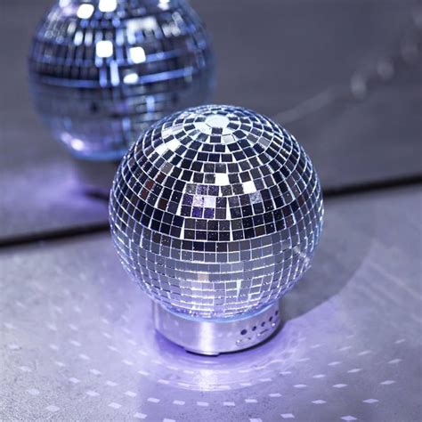 Fxswety Disco Ball Diffuser Glass Essential Oil Diffuser Rotating Disco