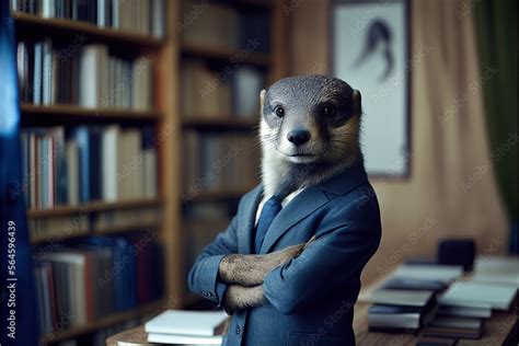 Portrait Of An Animal Dressed In A Suit In The Officeanimals In A Suit