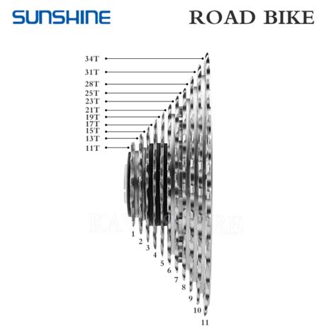 Sunshine Ultralight 11 Speed Road Bike Freewheel 12 Speed 28t 32t 34t 36t Bicycle 11v Cassette