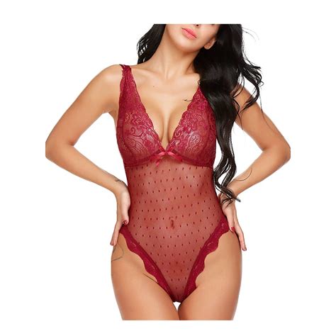 Sewel Oem Women Lingerie Sexy Hot Babydoll One Piece Lace Teddy