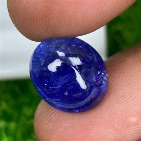 Tansanit 11 7 Cts Blau Ovaler Cabochon Tansania Etsy De