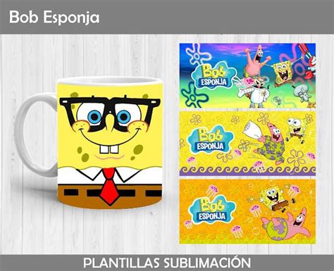 Plantillas Para Sublimar Tazas Bob Esponja Bob Esponja Taza Para