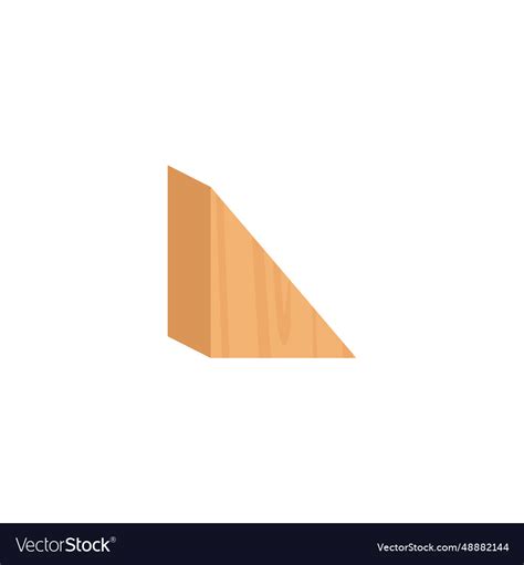 Wooden triangle toy cartoon Royalty Free Vector Image