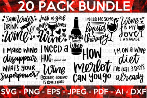 Funny Wine Svg Bundle Graphic By Heather Roberts Art Creative Fabrica