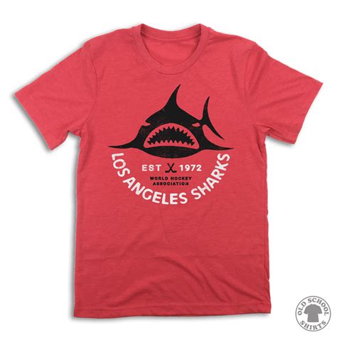los angeles sharks hockey vintage wha apparel   clutch