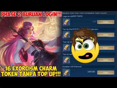 TANPA TOP UP CARA DAPATKAN 16 EXORCISM CHARM TOKEN GRATIS RONDE KE 2