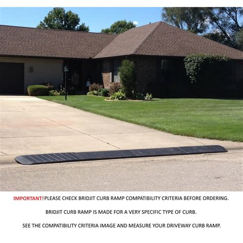 Bridjit 4 Piece Driveway Curb Ramp For 16 Feet Driveway Coverage