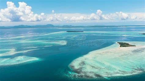 Seascape With Tropical Island Semporna Sabah Malaysia Stock Footage