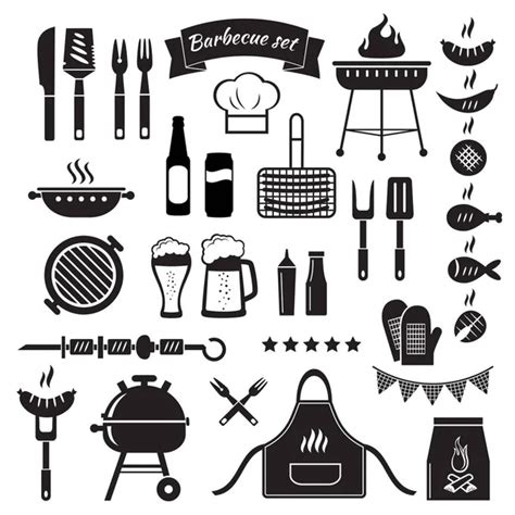 Barbecue Icons — Stock Vector © Bioraven 13940106