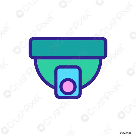 Camera Cctv Pictogram Vector Ge Soleerde Contour Symbool Illustratie