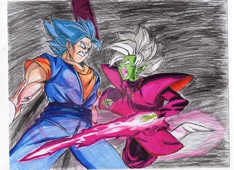 Vegetto Vs Merged Zamasu By Mynku On Deviantart