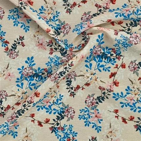 Polyester Digital Printed Fabric Multicolour At Rs Meter In Surat