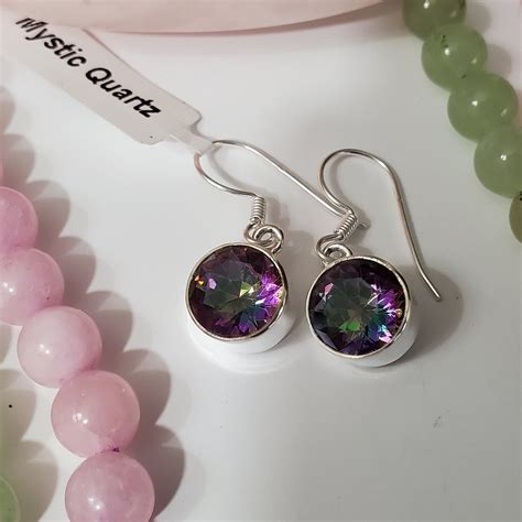 Mystic Quartz Earring Multi Color Stone Earring Quartz Etsy