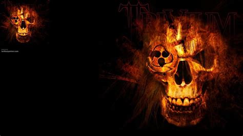 Red Fire Skull Fire Skeleton Hd Wallpaper Pxfuel