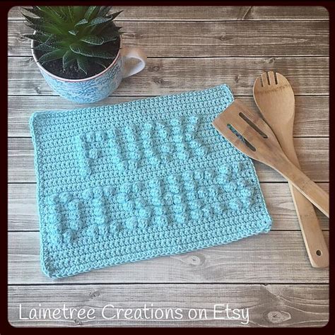 Ravelry Swearing Dishcloth Fuck Dishes Pattern By Lainetree Creations