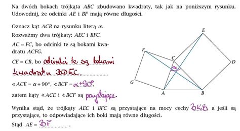 Na Dw Ch Bokach Tr Jk Ta Abc Zbudowano Kwadraty Tak Jak Na Poni Szym