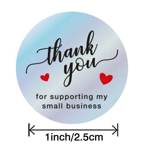 100 500pcs Rainbow Laser Thank You Stickers 1inch Small Business