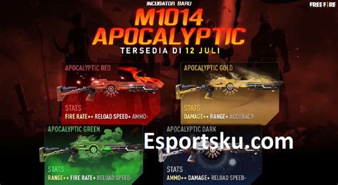 Incubator Baru Ff Skin M1014 Apocalypse Free Fire Esportsku