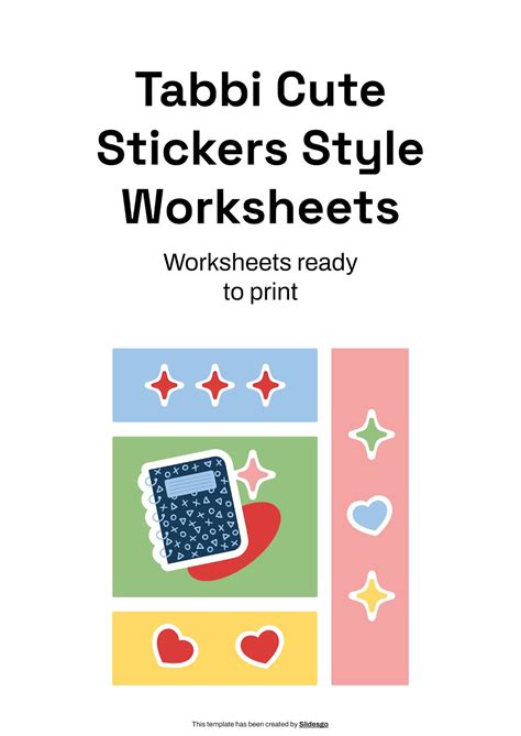 Cute Stickers Style Worksheets - Daily Learning: Behavior