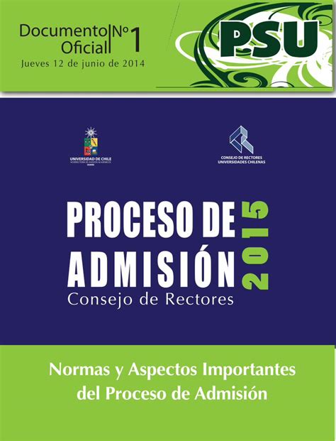 Pdf Normas Y Aspectos Importantes Del Proceso De Admisión · Etapas