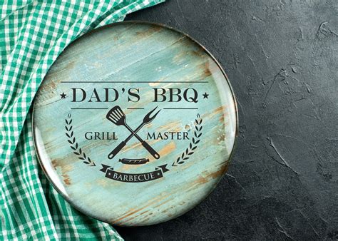 Dad S Barbecue Svg I Grilling Svg I Round Bbq Svg I Cutting Board Svg I