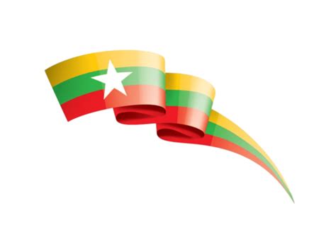 Myanmar Flag Clipart Png Images Myanmar National Flag Vector Asia