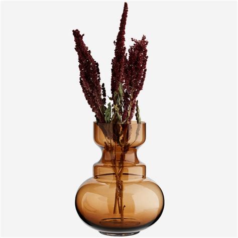 Madam Stoltz Vase Style Retro Verre Marron