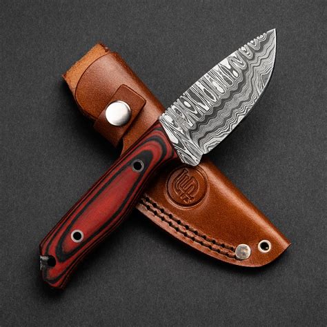 Hunter Damascus Steel Fixed Blade Knife – Forseti Steel