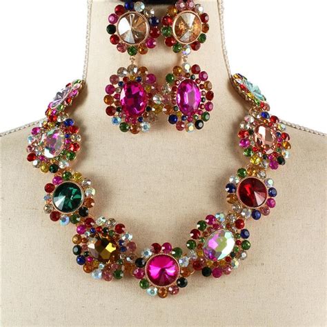 Crystal Chunky Necklace Set Ddflimport Wholesale Fashion Jewelry